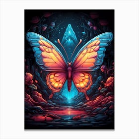 Psychedelic Butterfly 1 Canvas Print