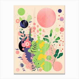 Abstract Botanical Risograph Style 16 Canvas Print