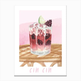 Cocktail Print Canvas Print