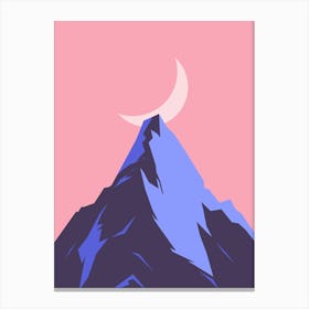 Moon And Mountain 2 Canvas Print