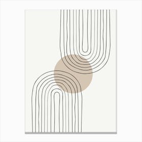 Art Deco Minimalist Illustration Canvas Print