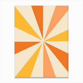 Orange Sunburst Canvas Print