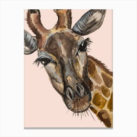 Giraffe Watercolour Illustration Canvas Print