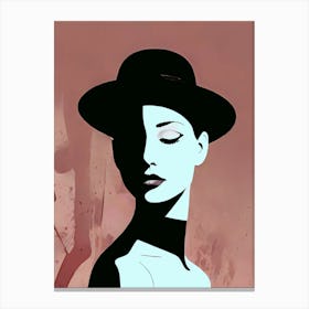 Woman With A Black Hat Canvas Print