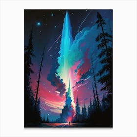 Spaceship In The Sky Canvas Print