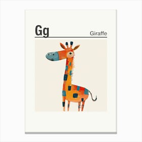 Animals Alphabet Giraffe 3 Canvas Print