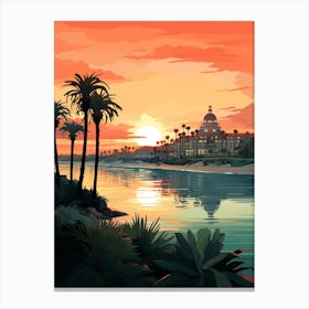 Coronado Beach San Diego California, Vibrant Painting 2 Canvas Print