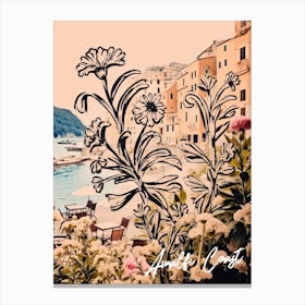 Amalfi Flowers Collage 1 Canvas Print