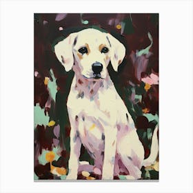 A Pointer Dog Painting, Impressionist 3 Canvas Print