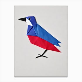 Bluebird 3 Origami Bird Canvas Print