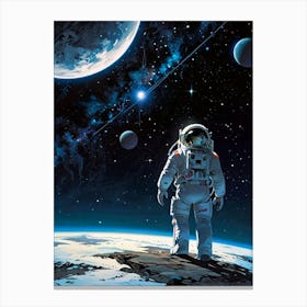 Astronaut In Space Canvas Print