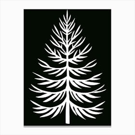 Fir Tree Simple Geometric Nature Stencil 1 Canvas Print