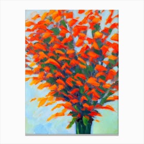 Abstract Fauna Matisse Inspired Flower Canvas Print