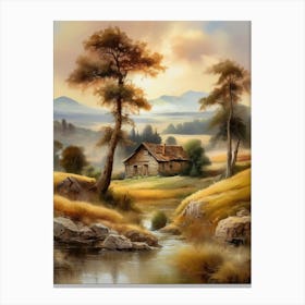 House In The Countryside Canvas Print