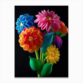 Bright Inflatable Flowers Dahlia 1 Canvas Print