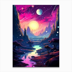 Space Landscape 2 Canvas Print