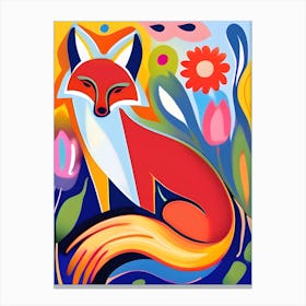 Abstract Fox Canvas Print