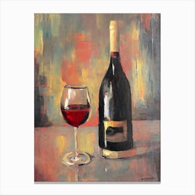 Cabernet Sauvignon Oil Painting Cocktail Poster Canvas Print