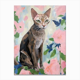 A Peterbald Cat Painting, Impressionist Painting 3 Canvas Print