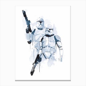 Stormtroopers Watercolor Canvas Print