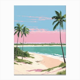 A Canvas Painting Of Pink Sands Beach, Harbour Island 3 Canvas Print