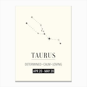 Taurus Zodiac Sign  Canvas Print