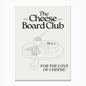 The Cheese Board Club | Vintage Retro Kitchen 1 Canvas Print