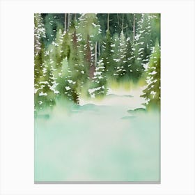 Pribaikalsky National Park Russia Water Colour Poster Canvas Print