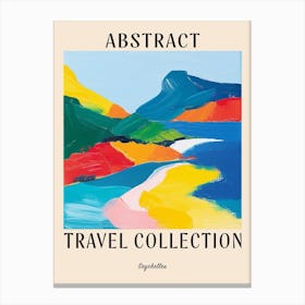 Abstract Travel Collection Poster Seychelles 1 Canvas Print