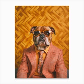 A Bulldog Dog 7 Canvas Print