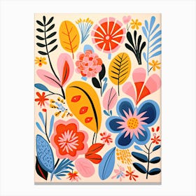 Flowers 31, Matisse style, Floral texture Canvas Print