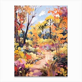 Autumn Gardens Painting Royal Botanic Garden Sydney 2 Canvas Print