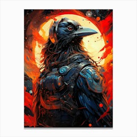 Crow Astronaut Canvas Print