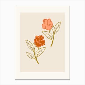 Two Flowers Canvas Print