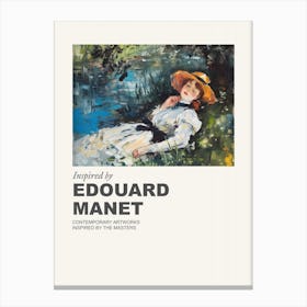 Museum Poster Inspired By Edouard Manet 3 Canvas Print