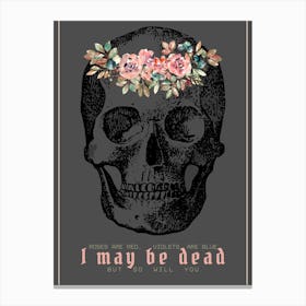 Roses Are Red Humoristic Skull Canvas Print