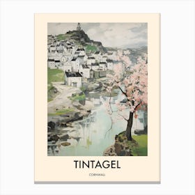 Tintagel (Cornwall) Painting 2 Travel Poster Canvas Print