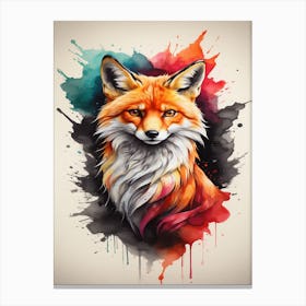 Fox Painting 1 Canvas Print