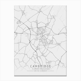 Cambridge City Map Canvas Print