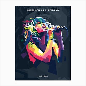 Tina Turner in WPAP 1 Canvas Print