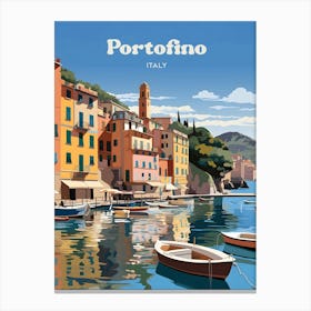 Portofino Italy 2 Travel Poster 3 4 Resize Canvas Print