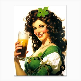 Saint Patrick Irish Girl Canvas Print