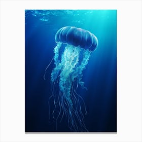 Sea Nettle Jellyfish Ocean Realistic 4 Canvas Print