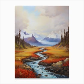 River In The Mountains Canvas Print