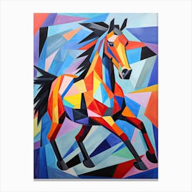 Horse Painting In The Style Of Cubism 1 Canvas Print