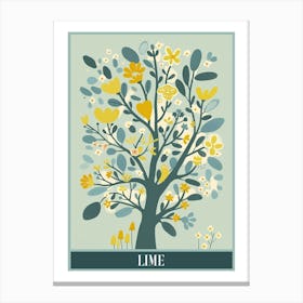 Lime Tree Flat Illustration 2 Poster Canvas Print