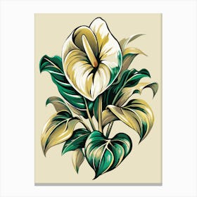 Anthurium Flower Canvas Print