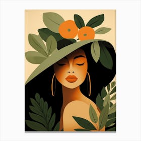 Woman In A Hat 22 Canvas Print