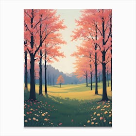 Autumn Trees In The Park Canvas Print