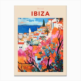 Ibiza Spain 3 Fauvist Travel Poster Canvas Print